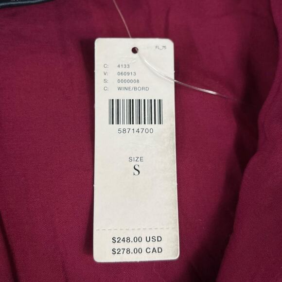 Maeve Vera Sequined Velvet Puffer Jacket Bordeaux Wine Size Small NEW - Picture 5 of 9